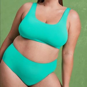 NWOT Girlfriend Collective aqua bikini set